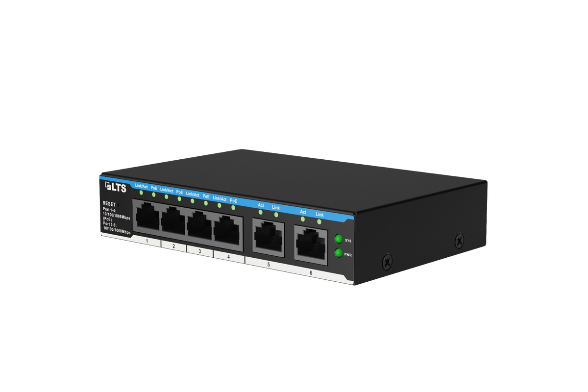 LTS XCPOE-SW402G Pro-X, 6-Port Cloud Managed Switch with 4-Port PoE